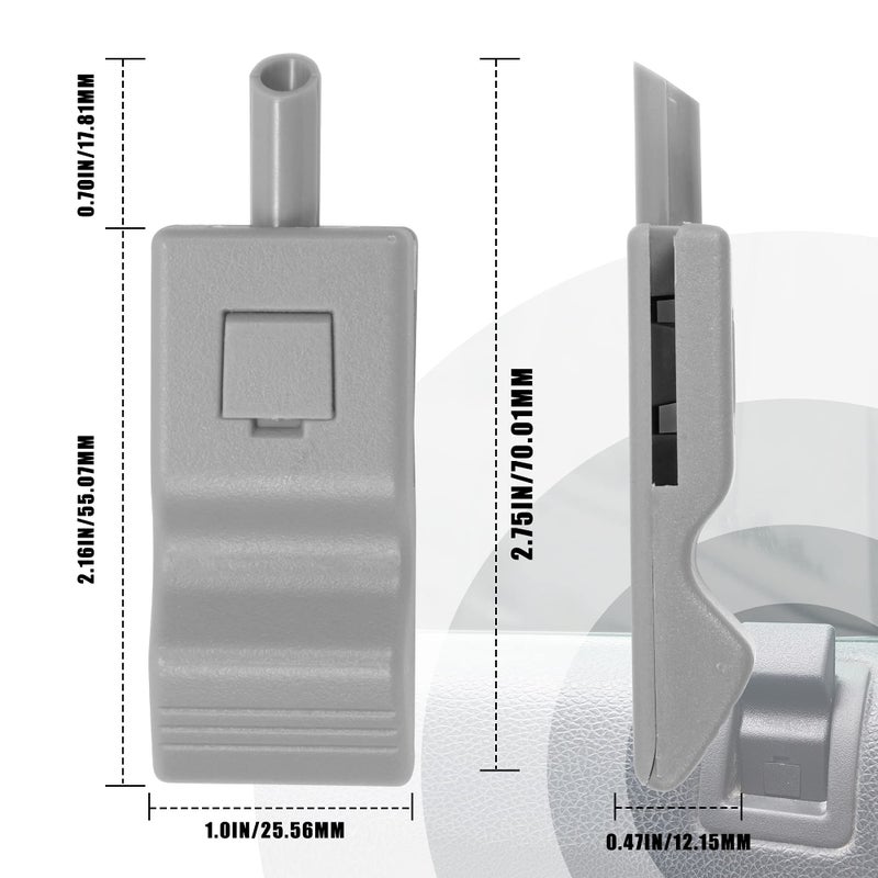 RDBS 2PCS Gray Interior Front or Rear Side Door Lock Knob Tab Car Window Locker Compatible with Chevrolet GMC Silverado Sierra 2007-2013, 07 Classic Model Excluded - Image 5